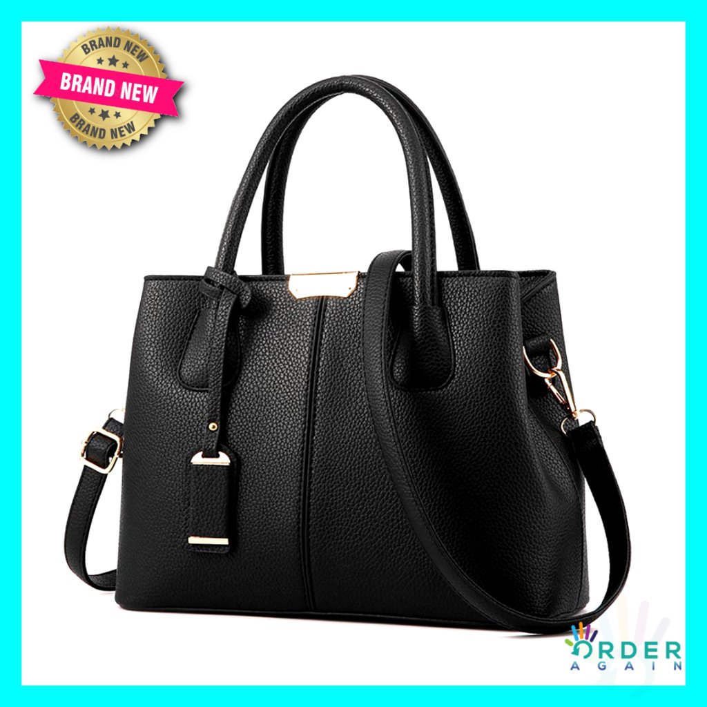Top Handle Crossbody Tote Bag Durable Leather Purse Chic Minimal Classic